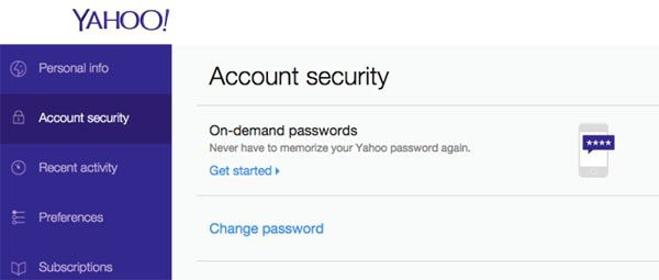 Νέο σύστημα login από τη Yahoo με αποστολή προσωρινού password μέσω SMS στο κινητό