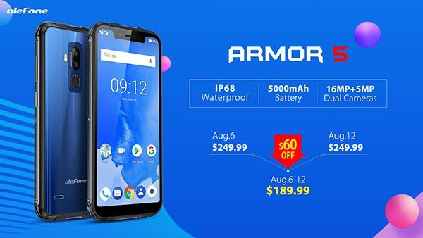 Ulefone Armor 5: Διαθέσιμο το θωρακισμένο smartphone με notch στα €165! [Video]