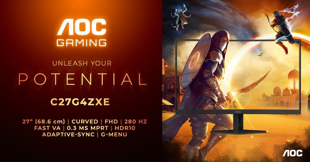 AOC GAMING C27G4ZXE: Νέα gaming οθόνη 27'' FHD 280Hz στα €229