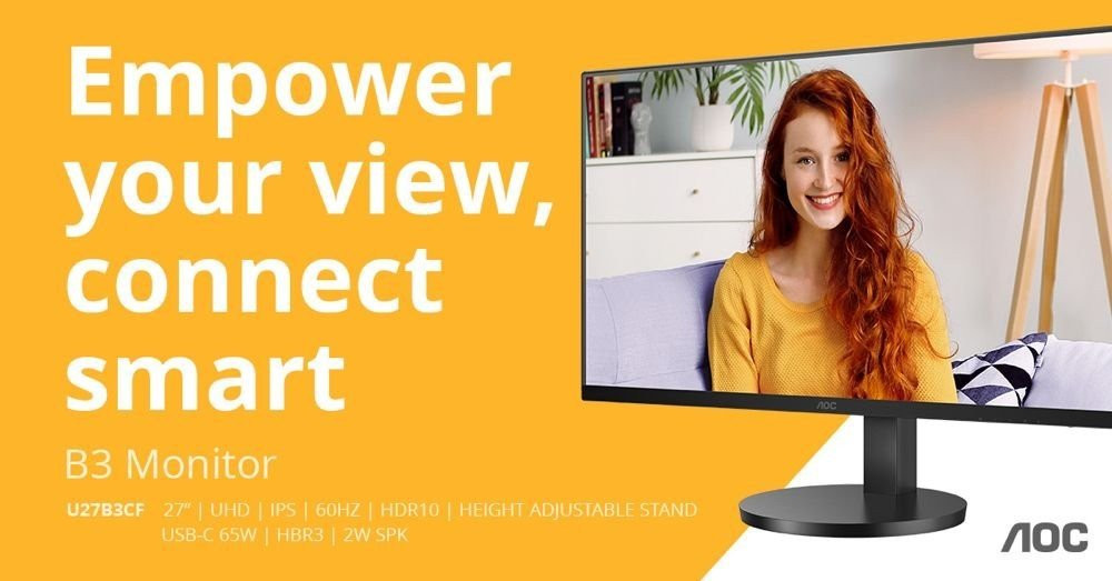 AOC U27B3CF: Μια 4K οθόνη με USB-C που λύνει τα χέρια στους σημερινούς επαγγελματίες