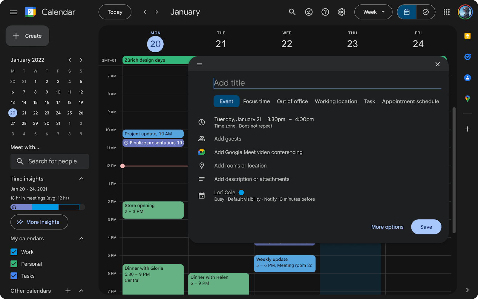 Google Calendar: Μετά από… αιώνες αποκτά dark mode στη web έκδοση του