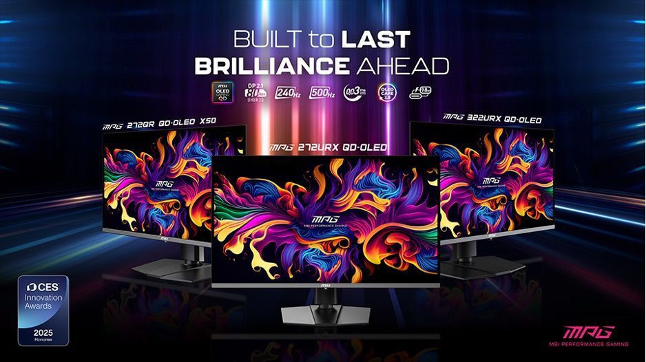 Η MSI παρουσιάζει τα πρώτα στο κόσμο monitors 27" 4K 240Hz και 27" QHD 500Hz QD-OLED