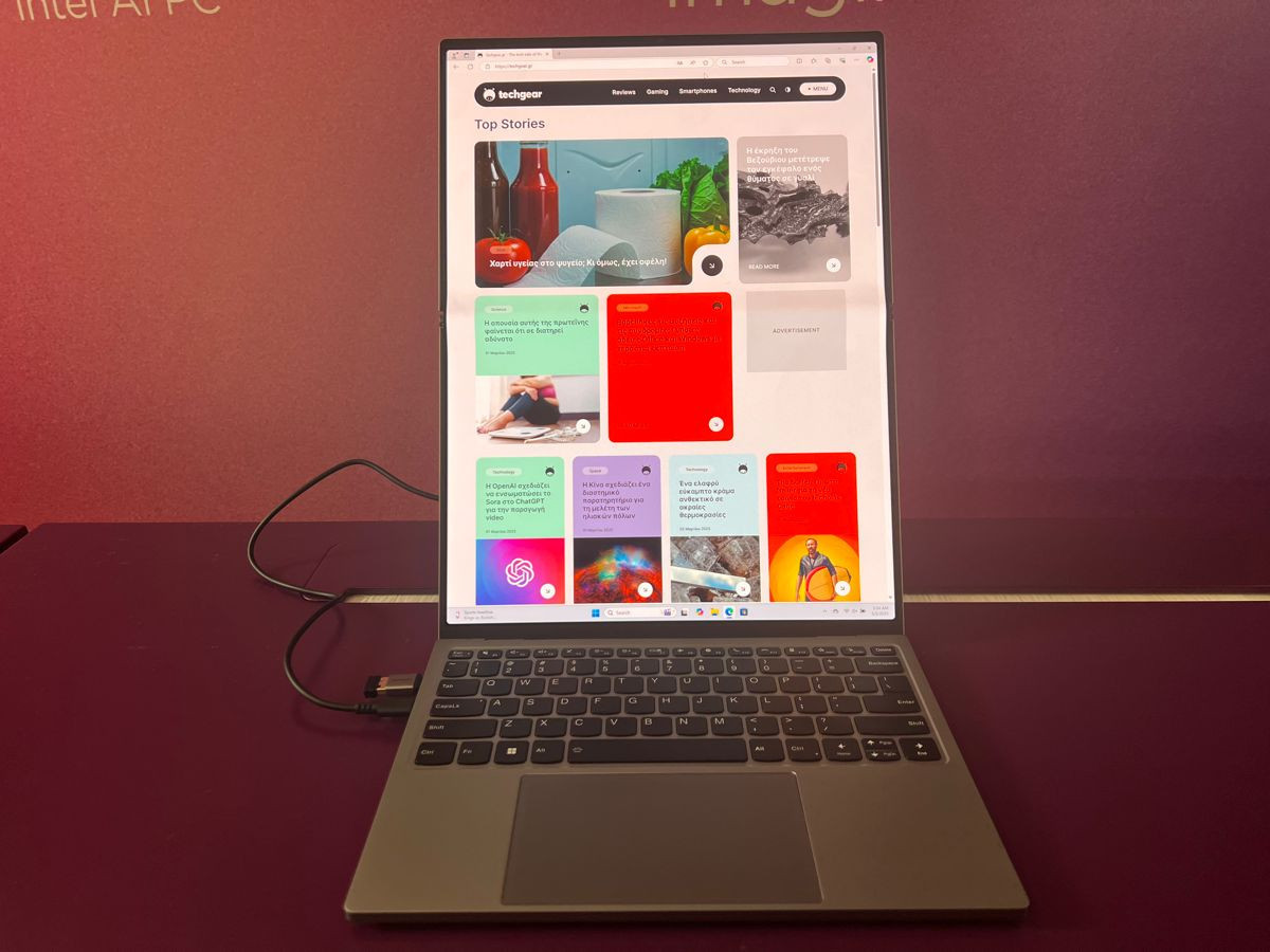 Η Lenovo κλέβει την παράσταση με αναδιπλούμενη οθόνη σε laptop!