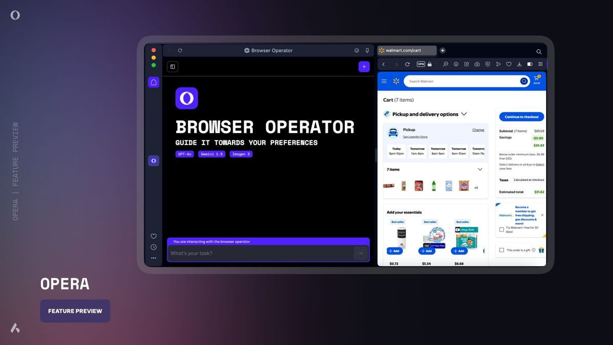 Η Opera ενσωματώνει AI agent στον browser για να κάνει πράγματα για εσάς