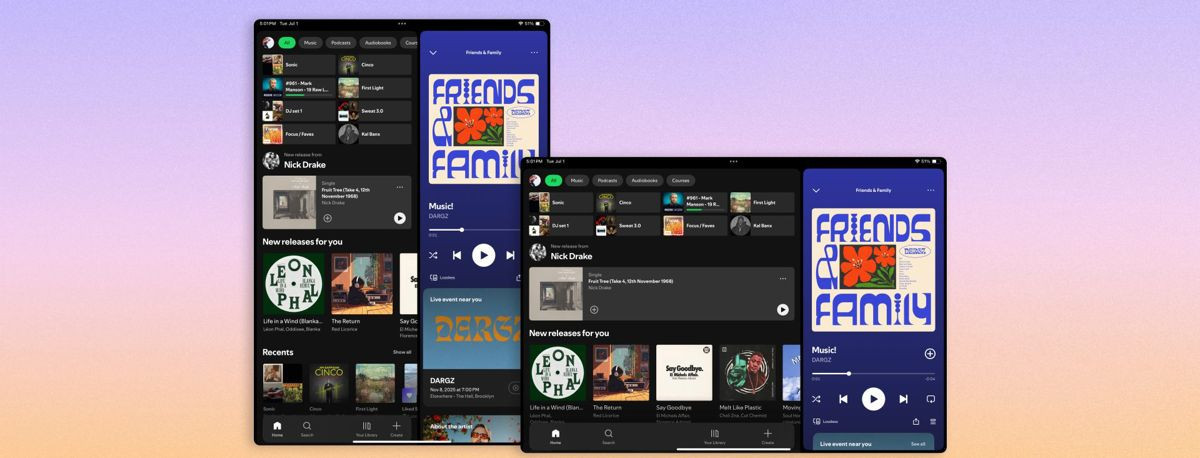 Νέος σχεδιασμός του Spotify για tablets