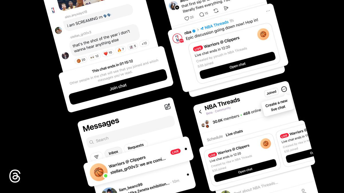 Threads Live Chats: Η νέα λειτουργία για ενημέρωση σε ζωντανή μετάδοση
