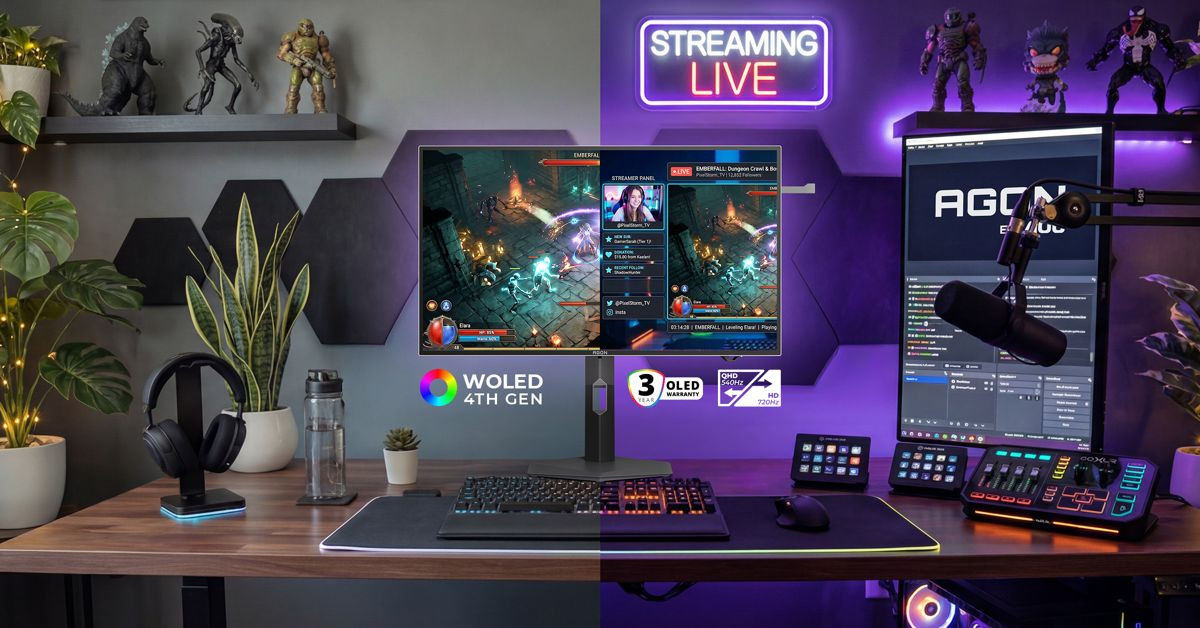 AOC AGON PRO AGP277QKDC: Η νέα οθόνη Tandem WOLED με ρυθμό ανανέωσης έως 720 Hz