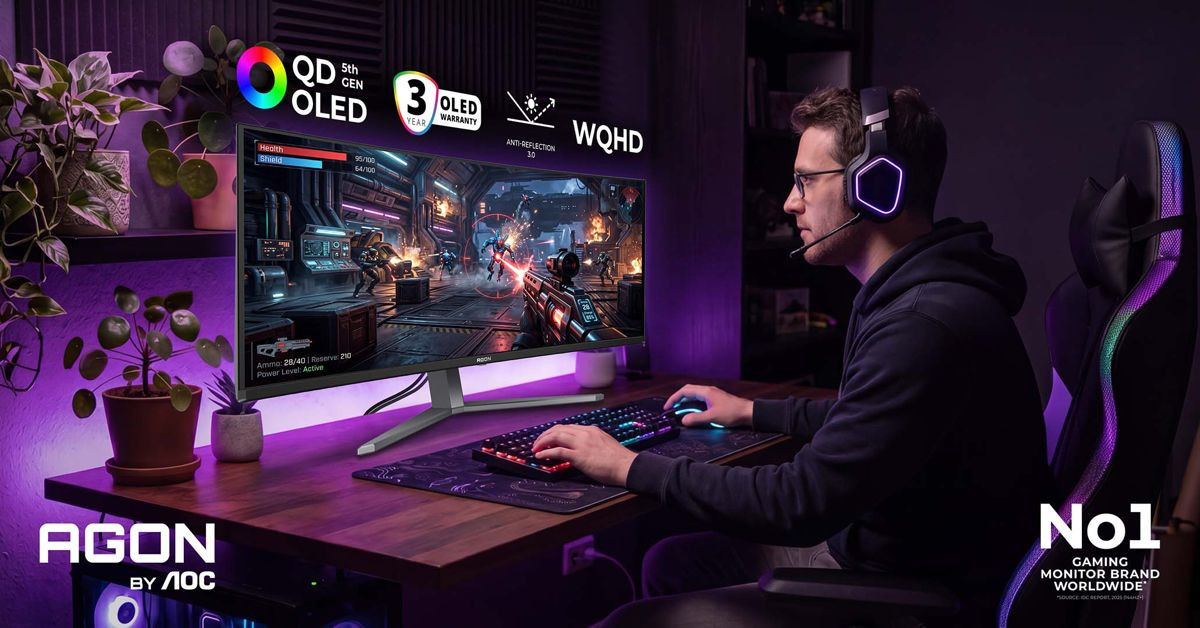 AOC AGON PRO QD-OLED: Νέα gaming monitors στις 34" (360Hz) και 49" (240Hz) από €999