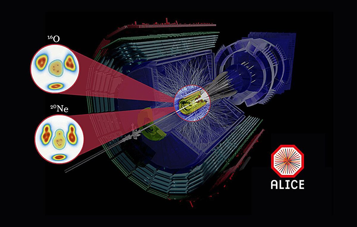 Ο Μεγάλος Επιταχυντής Αδρονίων (LHC) αποκάλυψε ατομικό πυρήνα σε σχήμα κορίνας του bowling