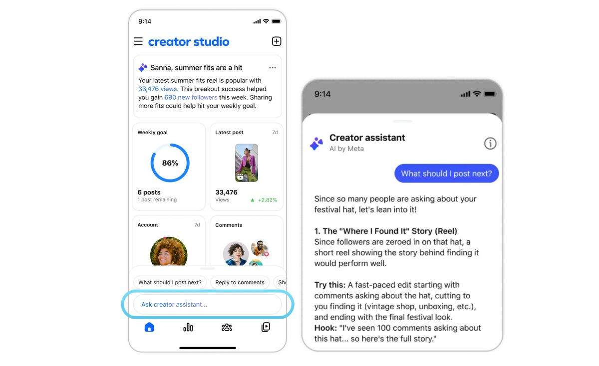 Νέο Facebook Creator Studio: Ο AI Creator Assistant αναλαμβάνει τη διαχείριση περιεχομένου