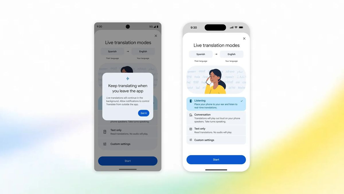 Google Translate: Background μετάφραση σε Android, earpiece λειτουργία σε iOS