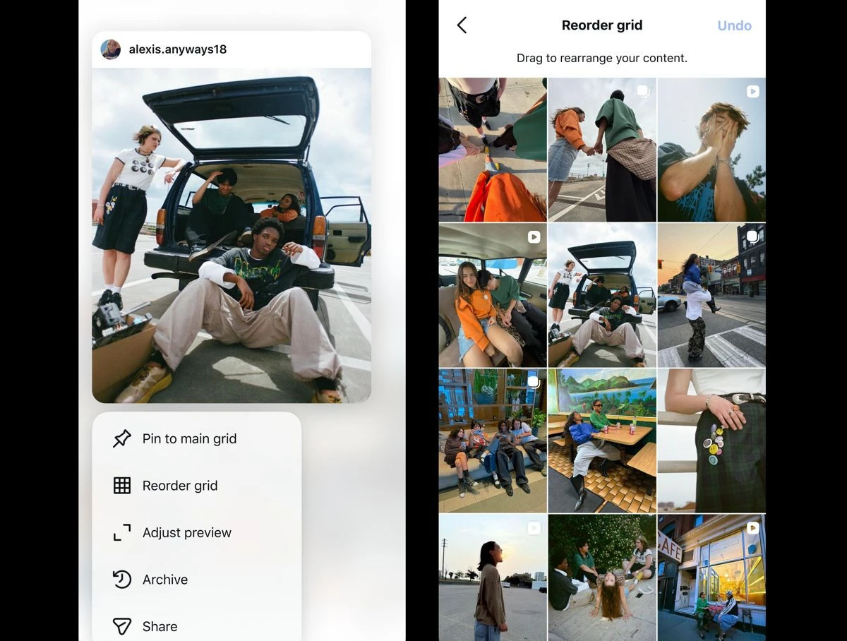 Instagram: Ενεργοποίησε παγκοσμίως τη λειτουργία Reorder Grid