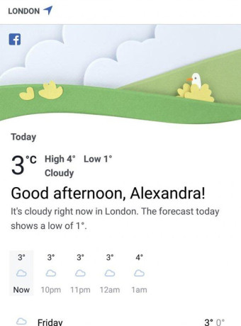 Facebook: Στο εξής θα μας δείχνει και πλήρη πρόγνωση του καιρού image