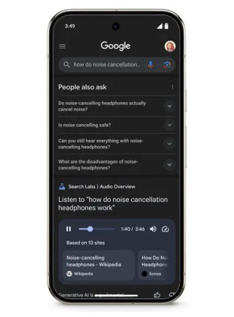 Δοκιμή της Google μετατρέπει τα αποτελέσματα αναζήτησης σε podcasts μέσω AI image