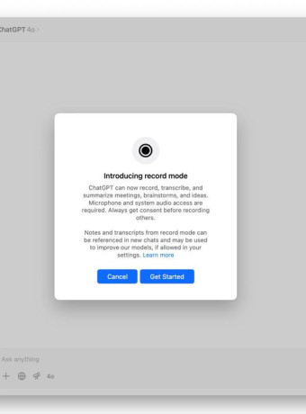 ChatGPT: Νέα λειτουργία Record Mode στην εφαρμογή για Mac image