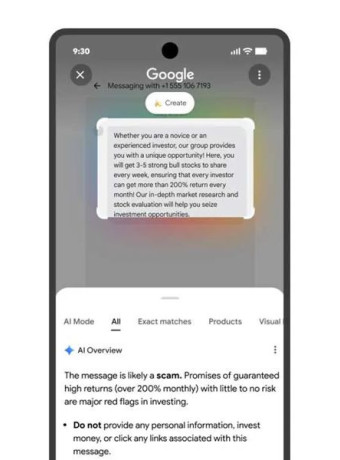 Το Circle to Search της Google θα εντοπίζει πλέον και τις απάτες στα μηνύματα! image