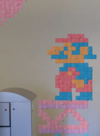Τα Pac-Man και Mario ζωντανεύουν μέσα από αυτοκόλλητα χαρτάκια Post-It [Video] image
