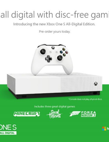 Xbox One S All-Digital Edition: Επίσημα η πρώτη disc-less έκδοση με τρία προεγκατεστημένα παιχνίδια image
