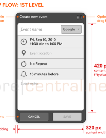 HP webOS tablet User Interface image