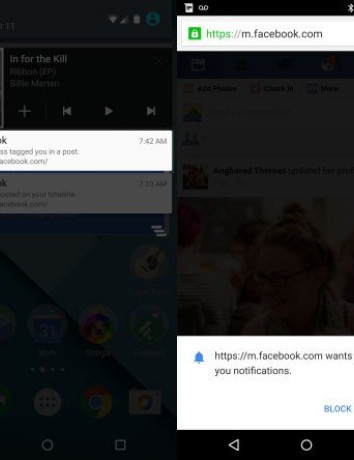 Ειδοποιήσεις μέσα από τον Chrome browser και για τη mobile έκδοση του Facebook image