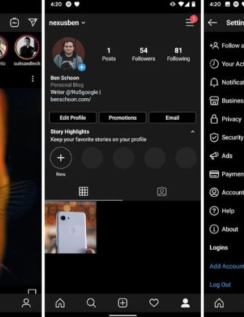 Dark mode και στη beta έκδοση του Instagram για συσκευές Android! image