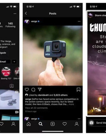 Instagram: Υποστηρίζει πλέον το dark mode του iOS 13 image