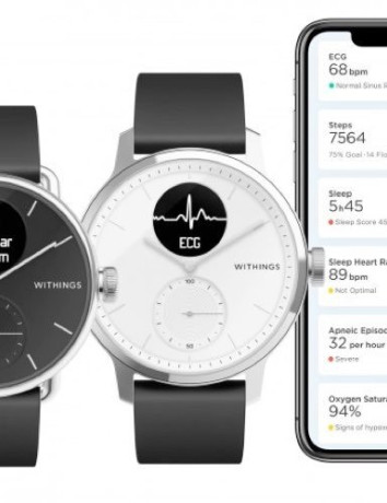 Withings ScanWatch: Επίσημο με αισθητήρα ηλεκτροκαρδιογραφήματος και υπνικής άπνοιας image