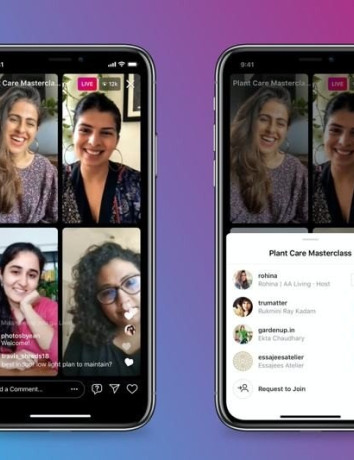 Instagram Live Rooms για ζωντανές εκπομπές έως 4 ατόμων image