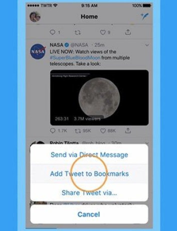 Το Twitter προσθέτει λειτουργίες bookmarking των tweets image