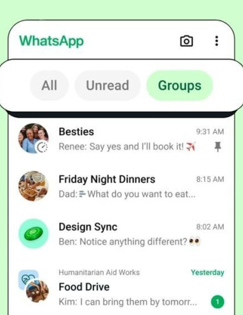 Chat Filters για εύκολη αναζήτηση μηνυμάτων στο WhatsApp image