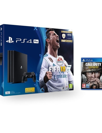 Sony PlayStation Pro (1TB) + FIFA 18 + Call of Duty: WWII (PS4) στα €379 image