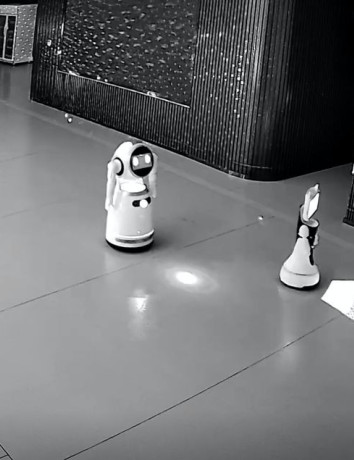 AI ρομπότ έπεισε αυτόνομα άλλα 12 μεγαλύτερα ρομπότ να το ακολουθήσουν έξω από εκθεσιακό χώρο! image