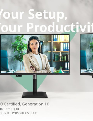 AOC Professional P4 series: Επίσημα με πιστοποίηση TCO Certified gen 10 και πρακτικά USB hubs image