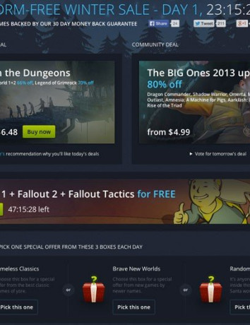 Εορταστικές προσφορές στο GOG! 600+ τίτλοι με 50-80% έκπτωση, δωρεάν Fallout 1+Fallout 2 και δωρεάν τυχαίο παιχνίδι κάθε μέρα για όλους! image