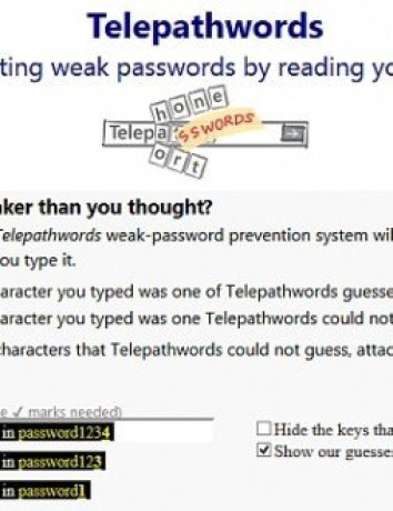 Telepathwords, νέα ιστοσελίδα από τη Microsoft σε ενημερώνει για το πόσο ισχυροί είναι οι κωδικοί σου image