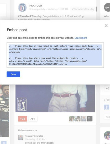 Google+ με νέα δυνατότητα ενσωμάτωσης των posts σε ιστοσελίδες image