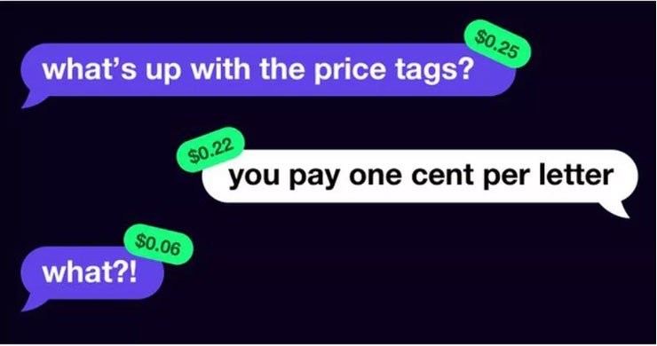 Expensive Chat: Μια υπηρεσία messaging που σε χρεώνει για κάθε χαρακτήρα του μηνύματος σου
