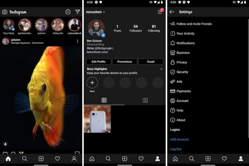 Dark mode και στη beta έκδοση του Instagram για συσκευές Android&#33;