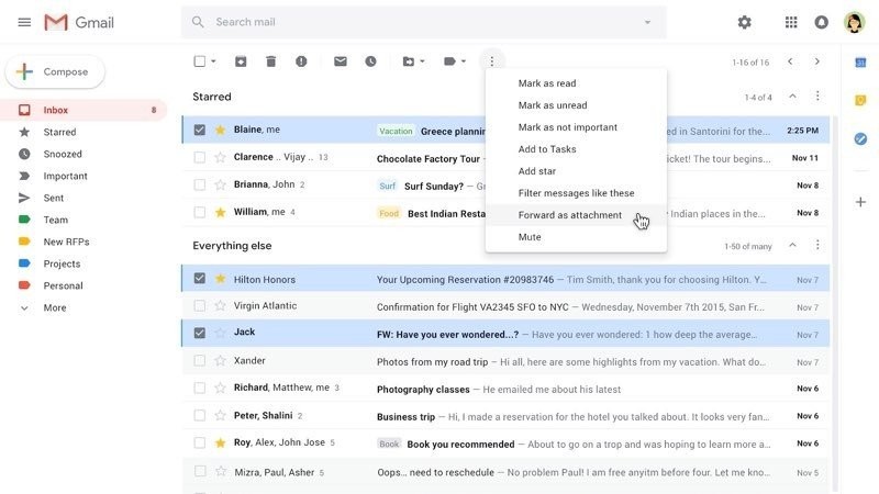 Gmail: Σύντομα θα μπορείς να επισυνάπτεις...emails μέσα σε νέα emails