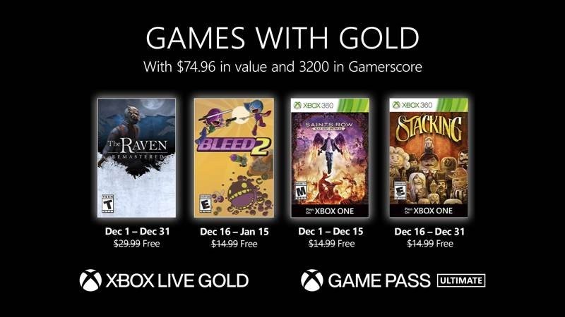 Αυτά είναι τα δωρεάν παιχνίδια σε Xbox Live Gold και Game Pass Ultimate το Δεκέμβριο