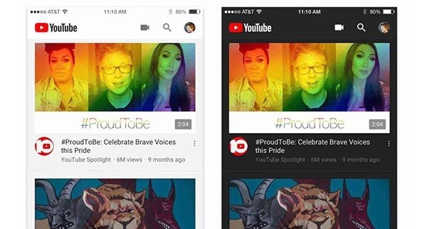 YouTube: Διαθέσιμο το Dark Mode στην εφαρμογή για συσκευές iOS, σύντομα και στο Android
