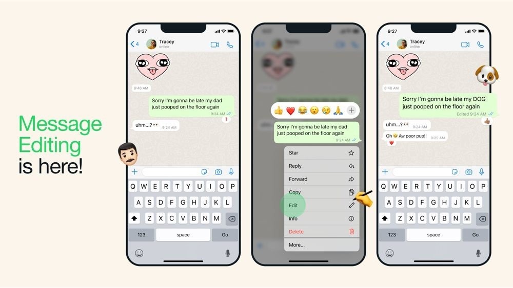 WhatsApp: Διαθέσιμη για όλους η δυνατότητα επεξεργασίας μηνυμάτων μετά την αποστολή τους