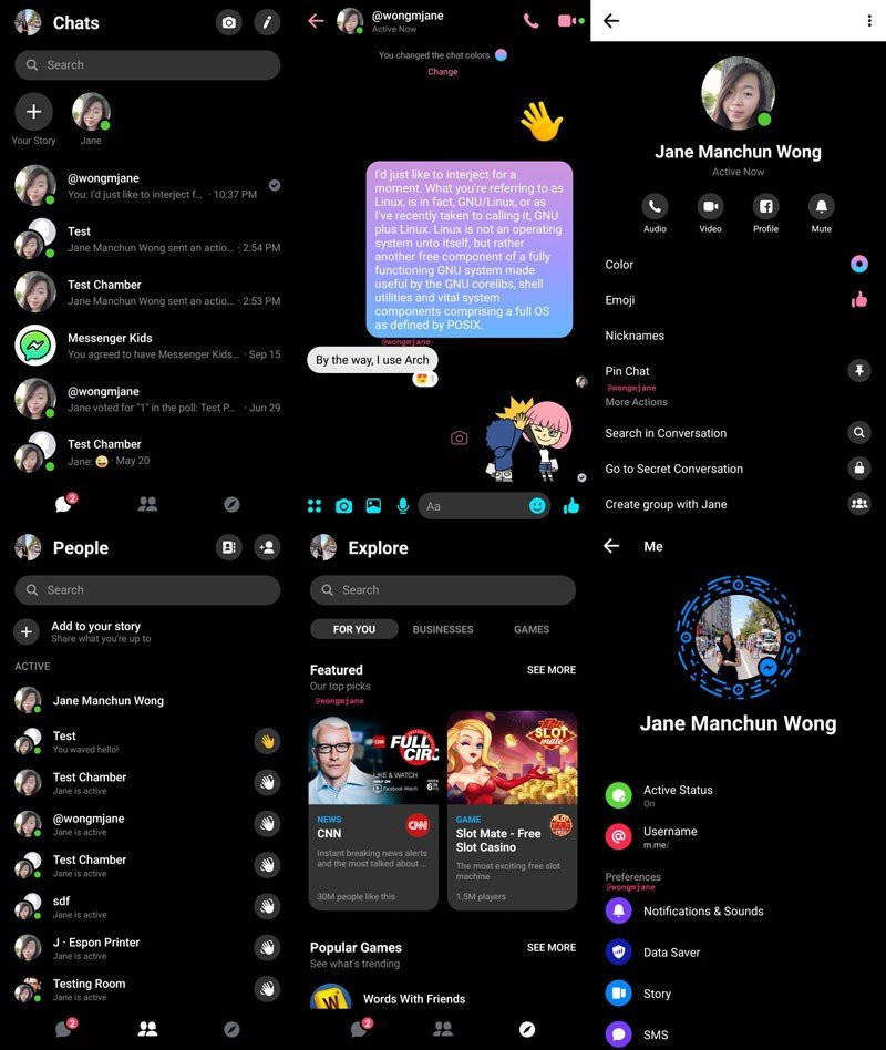 Facebook Messenger: Άρχισαν οι δοκιμές για το dark mode image