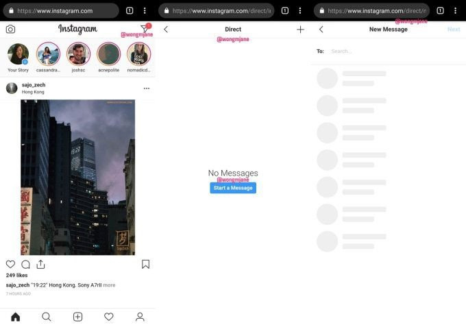 Instagram: Δοκιμή της λειτουργίας messaging και στη web έκδοση της εφαρμογής image