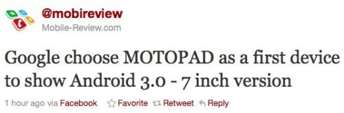 MOTOPAD: Το tablet της Motorola θα είναι το πρώτο με Android 3.0 Honeycomb! image