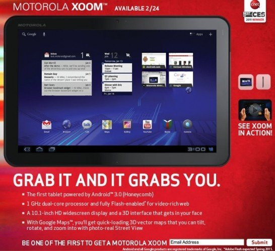 Motorola Xoom χωρίς υποστήριξη Flash μέχρι να κυκλοφορήσει ο Flash Player 10.2! image