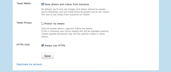 Μεγαλύτερη ασφάλεια στο Twitter με την επιλογή "Always use HTTPS"! image