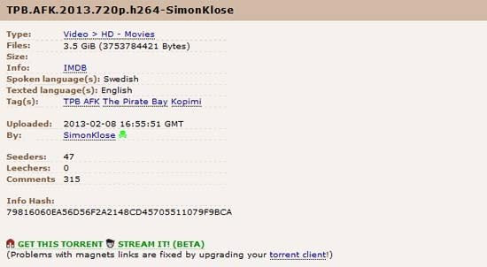 The Pirate Bay: Δυνατότητα streaming όλων των ταινιών/σειρών απευθείας από την σελίδα! image