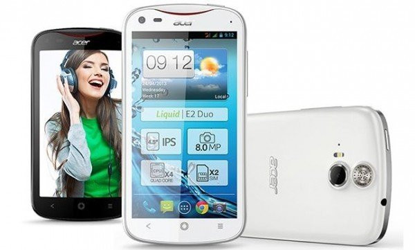 Acer Liquid E2, νέο mid-range smartphone με οθόνη 4.5'', quad-core επεξεργαστή, dualSIM και Android Jelly Bean image