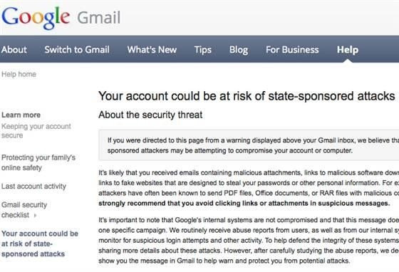 Η Google προειδοποιεί τους χρήστες Gmail για ενδεχόμενο hack image